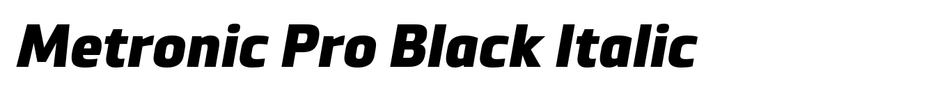 Metronic Pro Black Italic